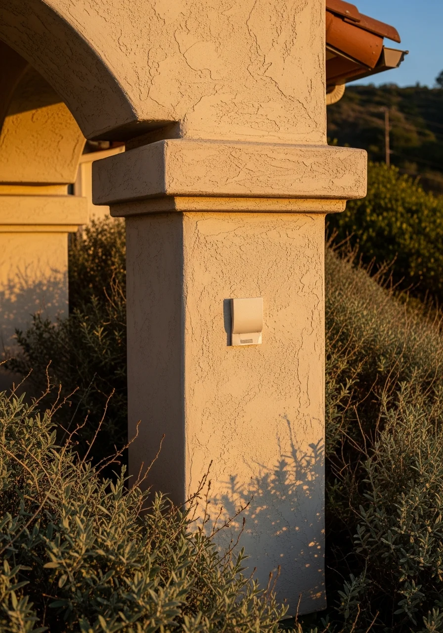 Malibu home exterior detail showing coastal property character and environmental setting.